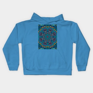 Spiritual Mandala - Ethnic Blue Design Art Kids Hoodie